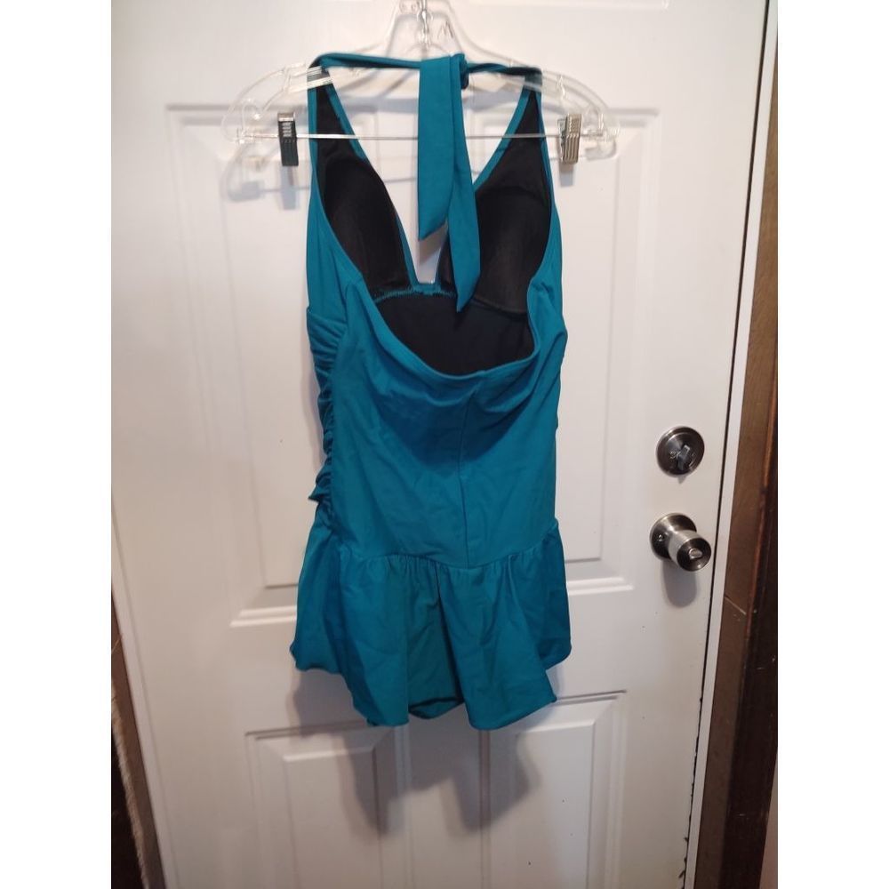 White Stag One Piece Swim Suit Blue Size Large‎